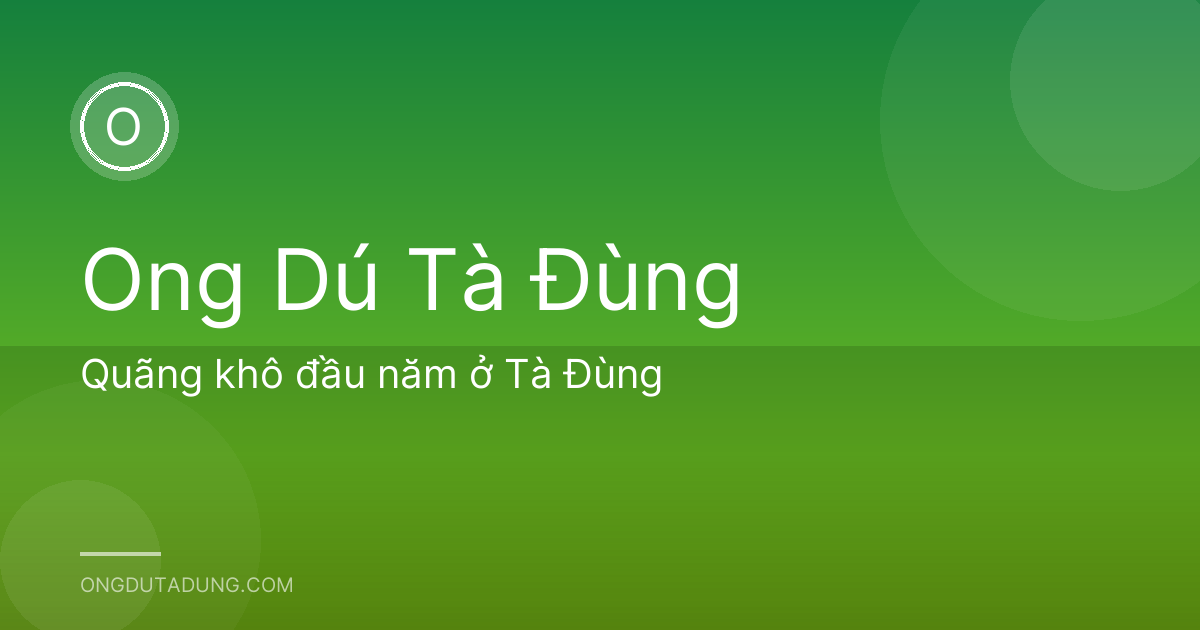 Quãng khô đầu năm ở Tà Đùng