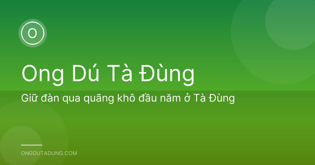 Giữ đàn qua quãng khô đầu năm ở Tà Đùng