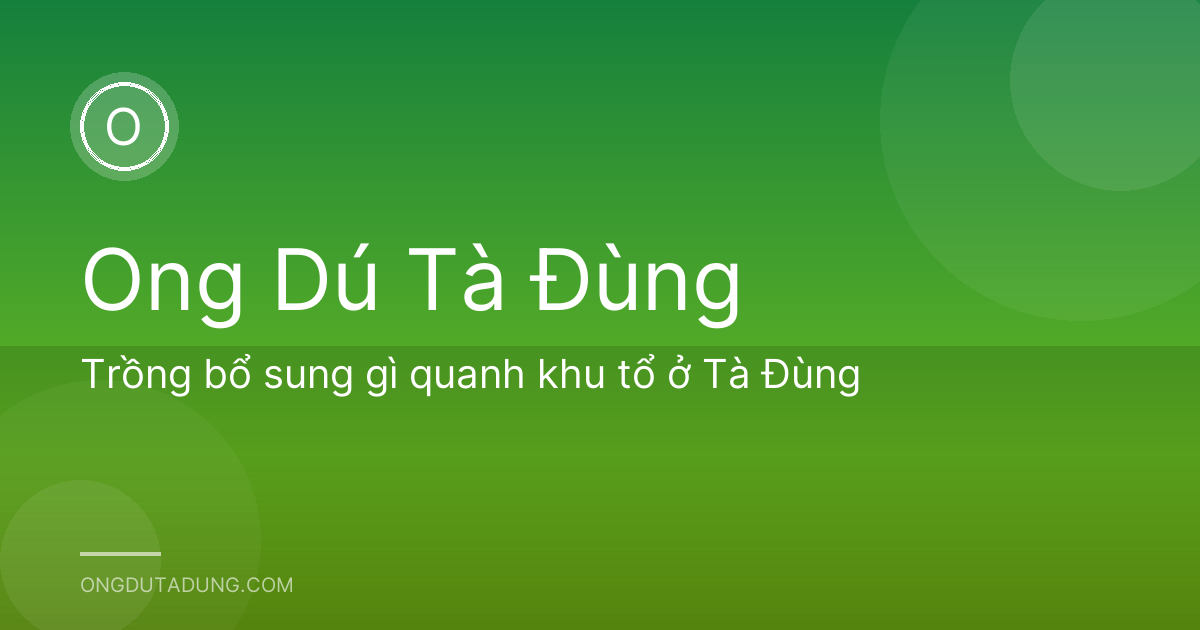 Trồng bổ sung gì quanh khu tổ ở Tà Đùng