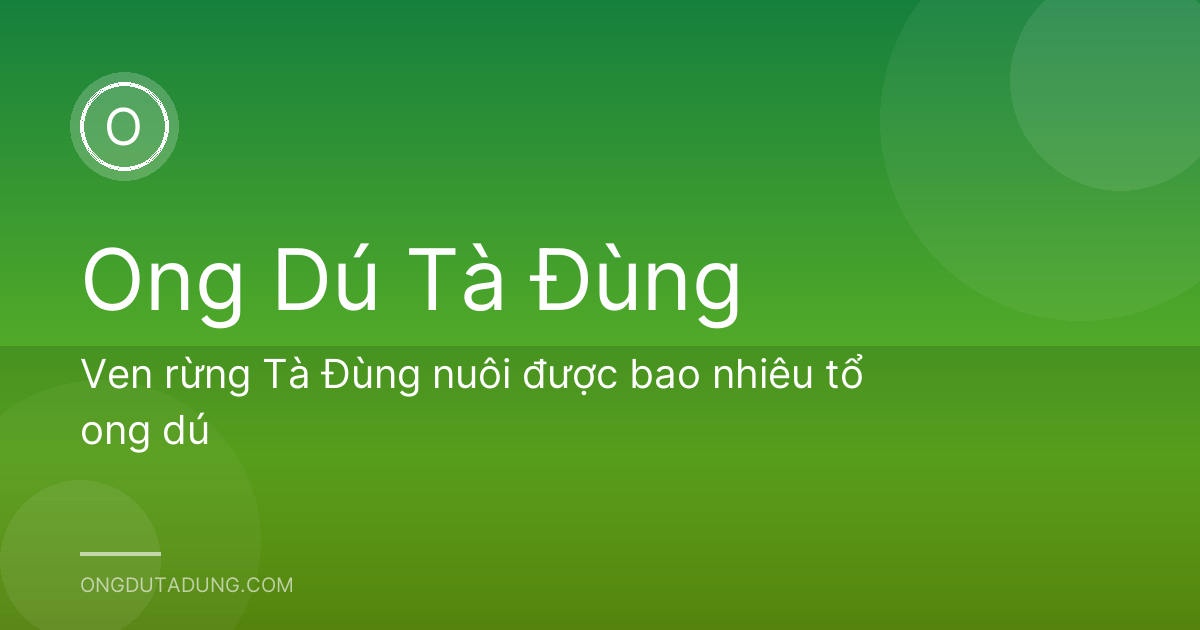Ven rừng Tà Đùng nuôi được bao nhiêu tổ ong dú